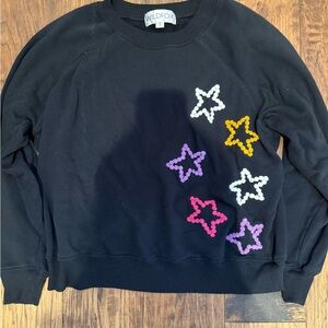Wildfox Black Sweater with Colorful Star Accents
